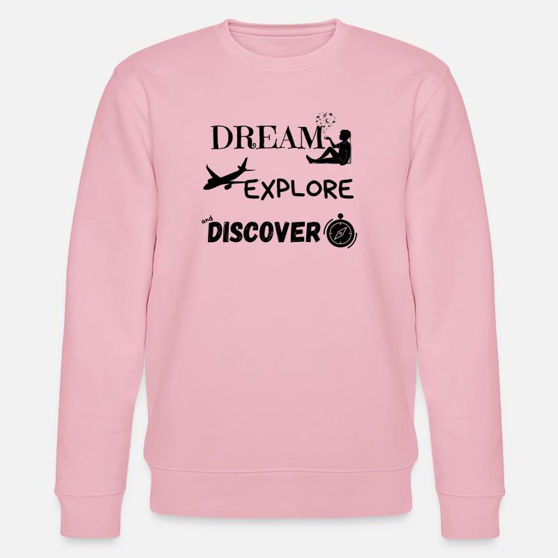 Träumen, entdecken und entdecken 1 - Stanley/Stella Unisex Bio-Sweatshirt CHANGER - Hellrosa