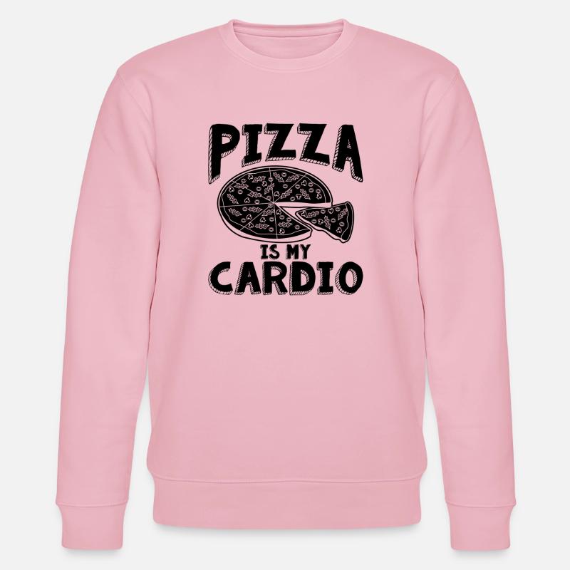 La pizza, c’est du cardio - Sweat bio CHANGER Stanley/Stella Unisexe - rose pâle