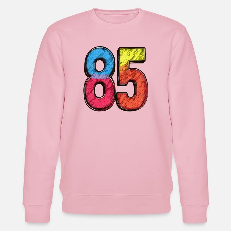 85 Zahl Bunt - Stanley/Stella Unisex Bio-Sweatshirt CHANGER  - Hellrosa