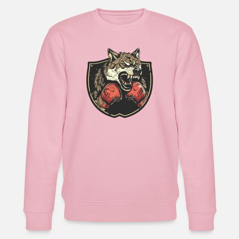 Wolf Boxer MMA - Stanley/Stella Unisex Bio-Sweatshirt CHANGER  - Hellrosa