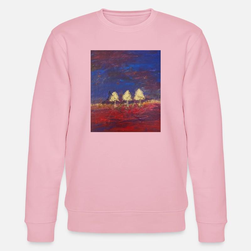 Drei Bäume in Abendrot - Stanley/Stella Unisex Bio-Sweatshirt CHANGER  - Hellrosa