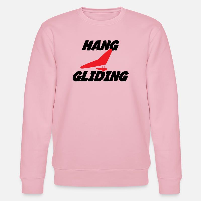 Hanggliding-Zentriertes Flügelabzeichen - Stanley/Stella Unisex Bio-Sweatshirt CHANGER  - Hellrosa