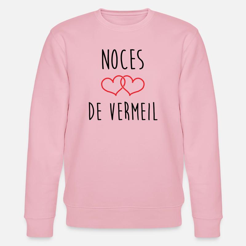 Vermeil-Hochzeit 45 Jahre Ehe - Stanley/Stella Unisex Bio-Sweatshirt CHANGER  - Hellrosa