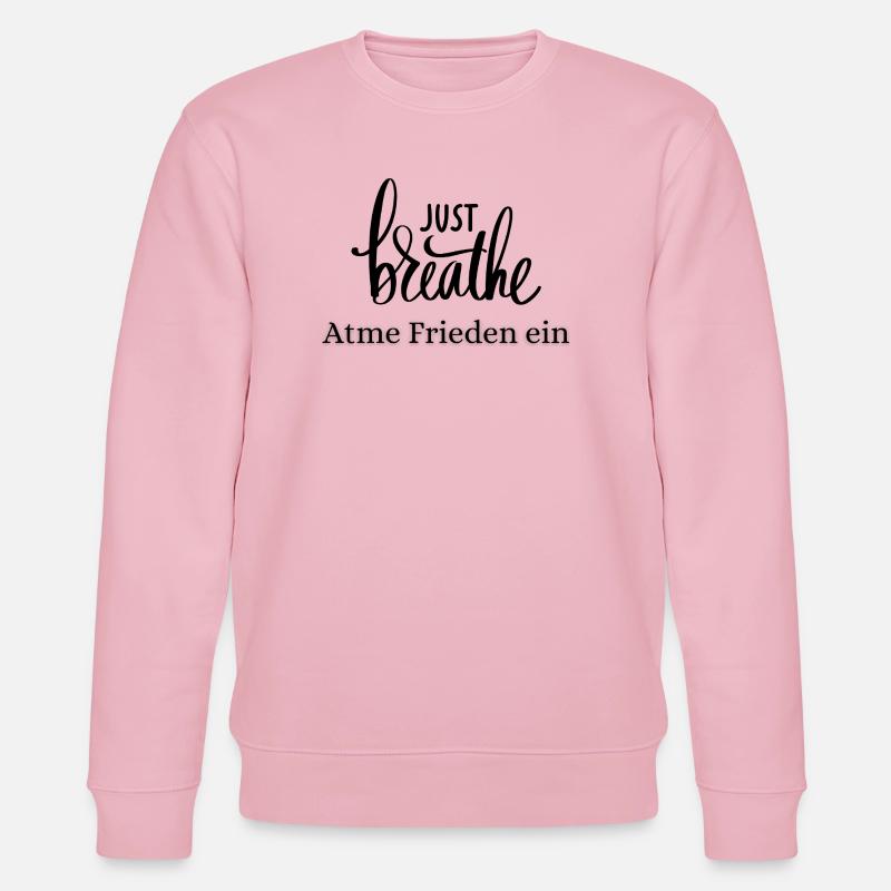 Atem Frieden ein - Stanley/Stella Unisex Bio-Sweatshirt CHANGER  - Hellrosa