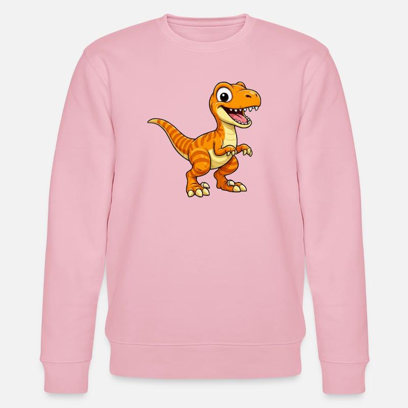 Dino Velociraptor Dinosaurier - Stanley/Stella Unisex Bio-Sweatshirt CHANGER  - Hellrosa