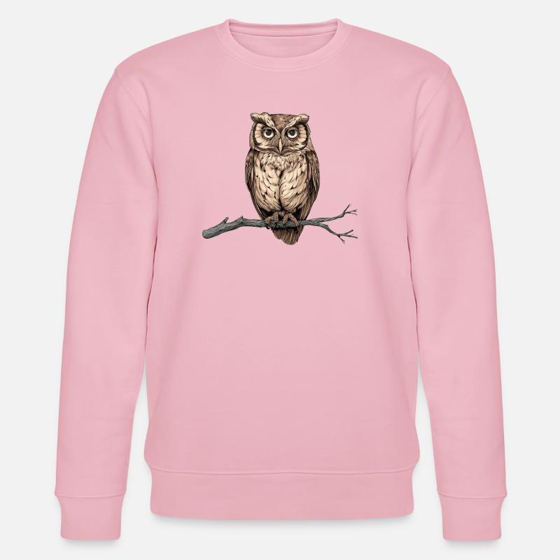 charmante Eule - Stanley/Stella Unisex Bio-Sweatshirt CHANGER  - Hellrosa