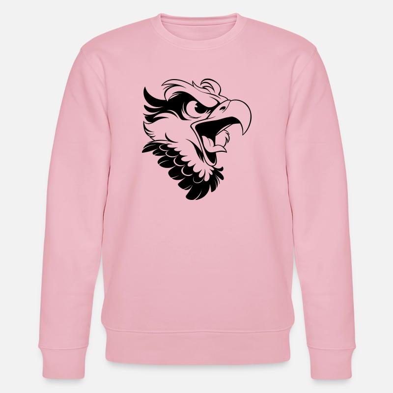 Wütender Adlerkopf – Tattoo Look - Stanley/Stella Unisex Bio-Sweatshirt CHANGER  - Hellrosa