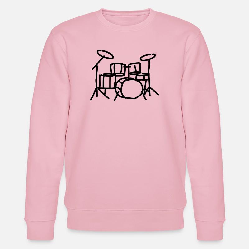 Schlagzeug Schlagzeuger Musikinstrument - Stanley/Stella Unisex Bio-Sweatshirt CHANGER - Hellrosa