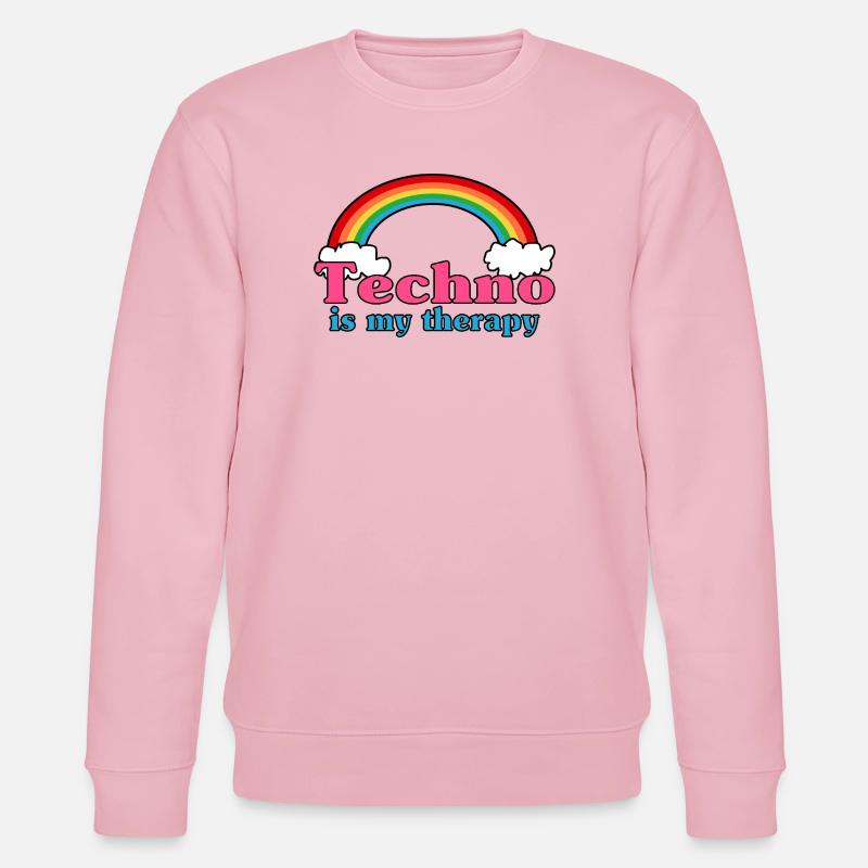 Techno Regenbogen - Stanley/Stella Unisex Bio-Sweatshirt CHANGER  - Hellrosa