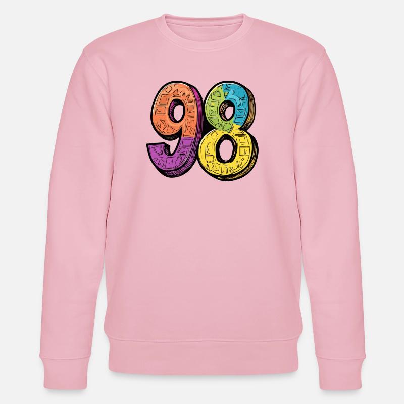 98 Zahl Bunt - Stanley/Stella Unisex Bio-Sweatshirt CHANGER  - Hellrosa