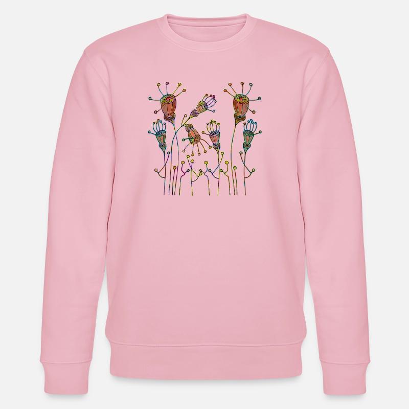 Blumen - Stanley/Stella Unisex Bio-Sweatshirt CHANGER  - Hellrosa