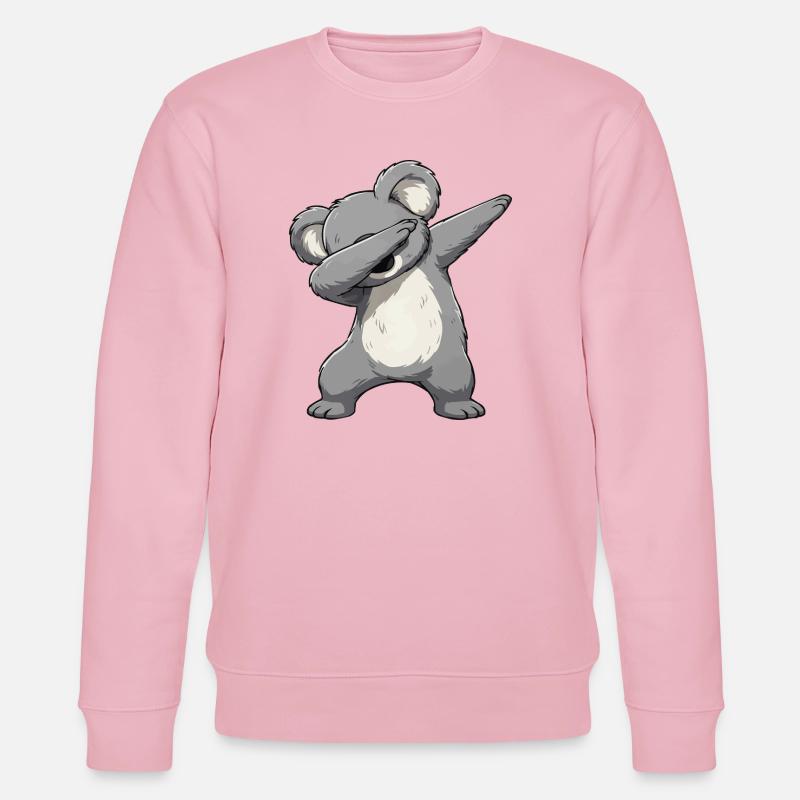 Dab-Koala Motiv – Cartoon Koala - Stanley/Stella Unisex Bio-Sweatshirt CHANGER  - Hellrosa