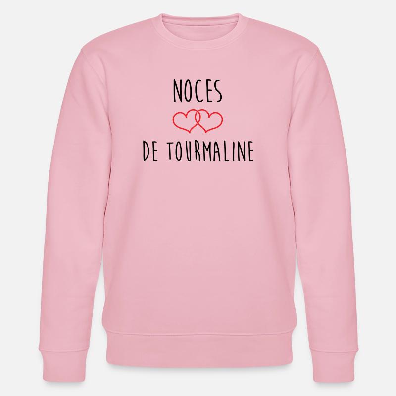 Turmalin-Hochzeit 52 Jahre Ehe - Stanley/Stella Unisex Bio-Sweatshirt CHANGER  - Hellrosa