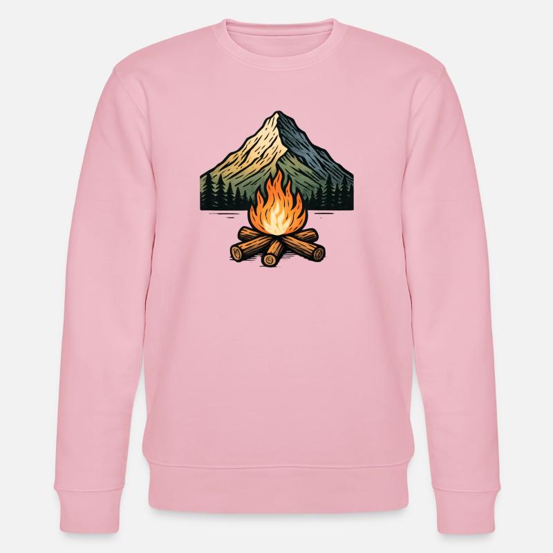 Bergcampfire Feuerzauber - Stanley/Stella Unisex Bio-Sweatshirt CHANGER  - Hellrosa