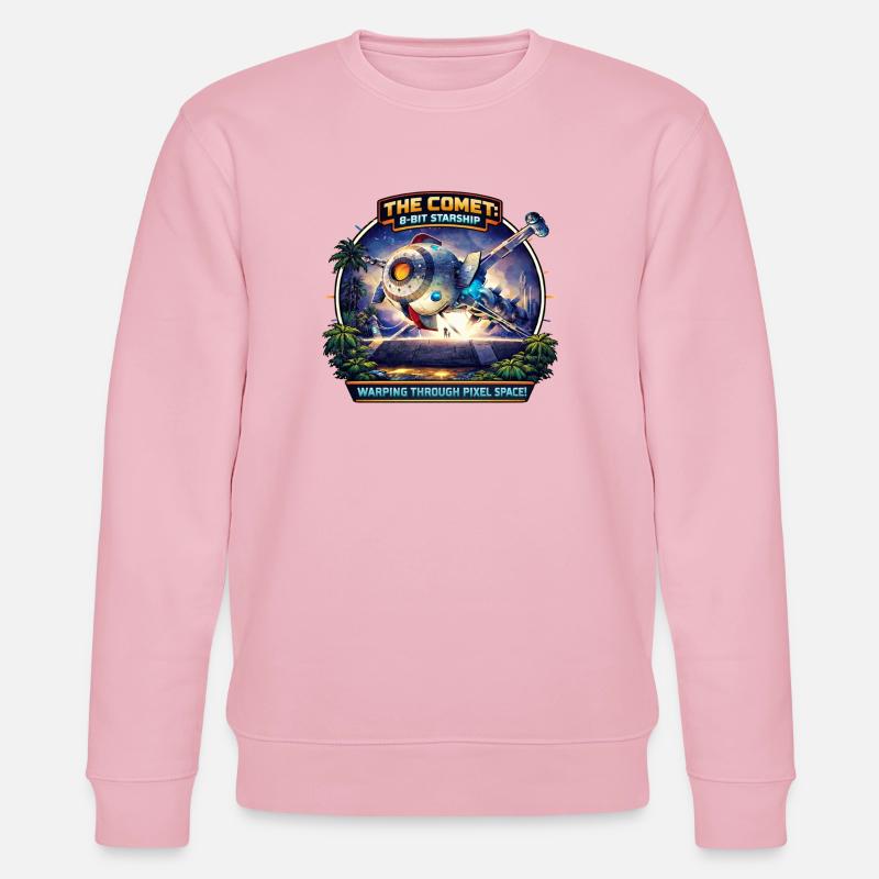 The Comet – 8-Bit Starship - Stanley/Stella Unisex Bio-Sweatshirt CHANGER  - Hellrosa
