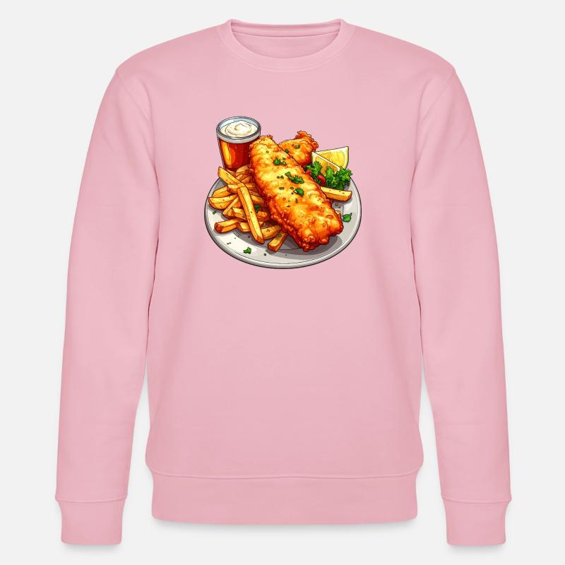 Fish and Chips - Stanley/Stella Unisex Bio-Sweatshirt CHANGER  - Hellrosa