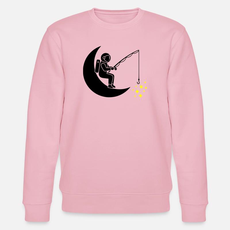 Lune Étoile de pêche pour astronautes - Sweat bio CHANGER Stanley/Stella Unisexe - rose pâle