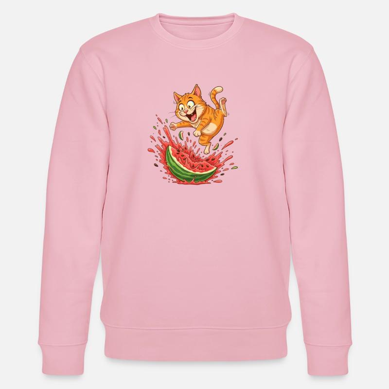 Fritzers de pastèque d’été Chats - Sweat bio CHANGER Stanley/Stella Unisexe - rose pâle