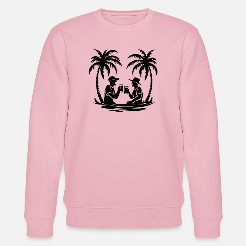 Party Urlaub Silhouette - Stanley/Stella Unisex Bio-Sweatshirt CHANGER  - Hellrosa