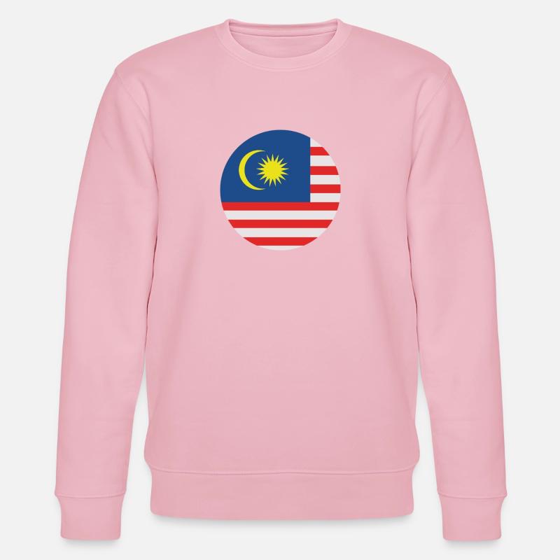Drapeau rond de Malaisie - Sweat bio CHANGER Stanley/Stella Unisexe - rose pâle