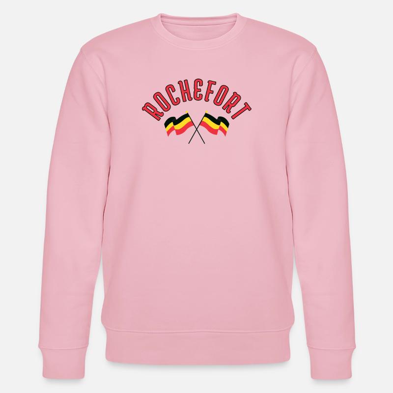Drapeaux de Rochefort en Belgique - Sweat bio CHANGER Stanley/Stella Unisexe - rose pâle