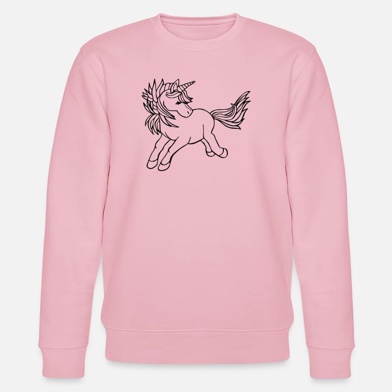 Einhorn Unicorn - Stanley/Stella Unisex Bio-Sweatshirt CHANGER  - Hellrosa