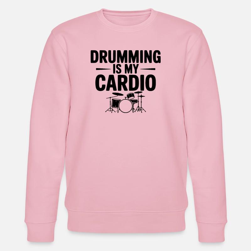 La batterie, c’est mon cardio - Sweat bio CHANGER Stanley/Stella Unisexe - rose pâle