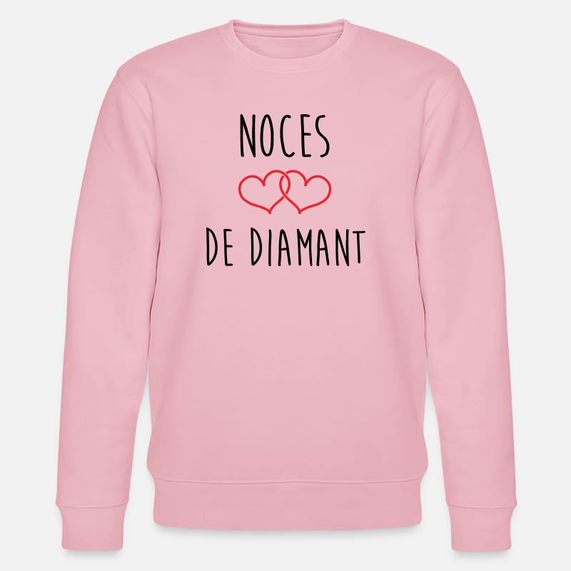 Wedding Anniversary - Diamond Wedding (60 years) - Stanley/Stella CHANGER Unisex Organic Sweatshirt - cotton pink