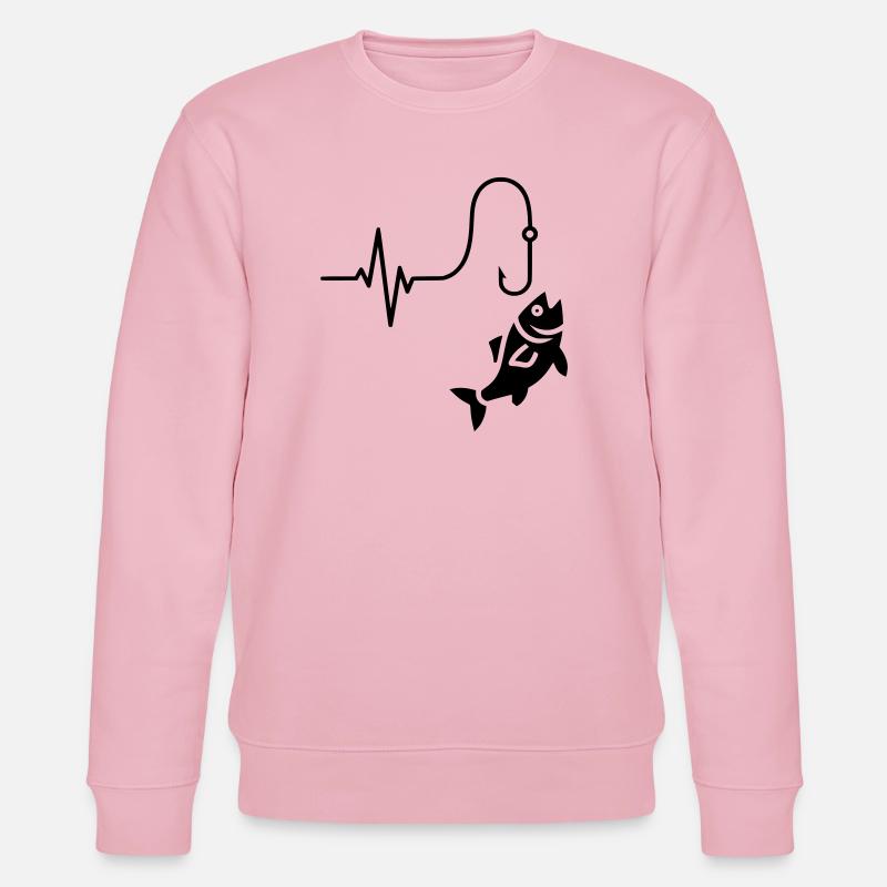 Silhouette de poisson pulsé ECG - Sweat bio CHANGER Stanley/Stella Unisexe - rose pâle