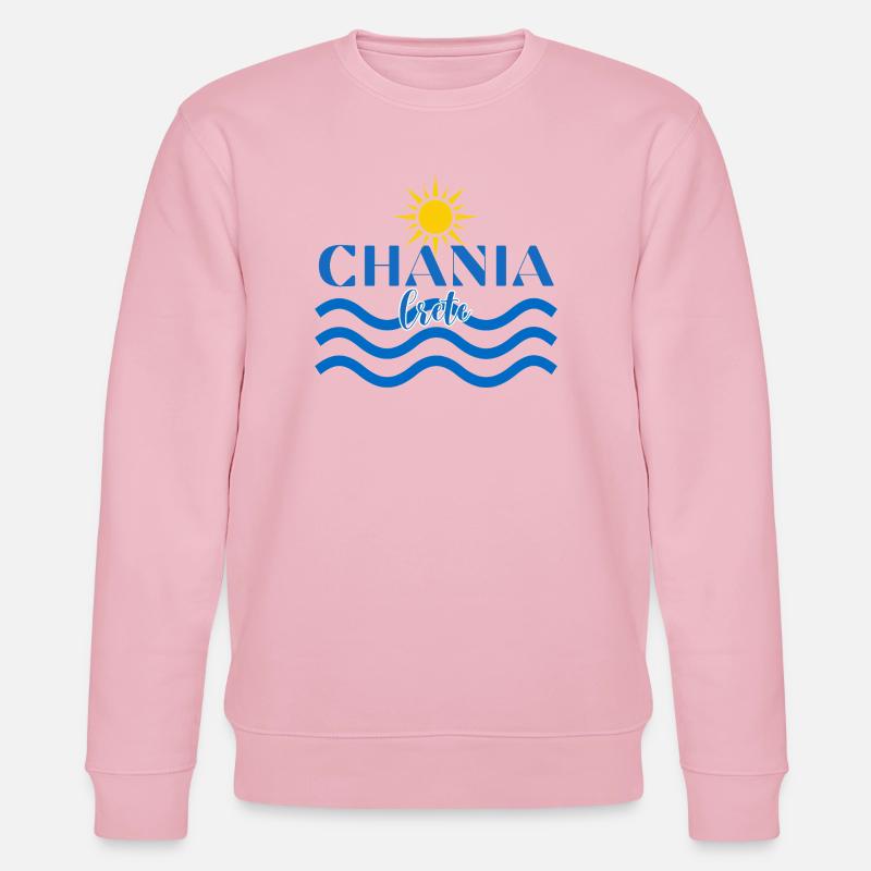 La Canée Crète Soleil et vagues - Sweat bio CHANGER Stanley/Stella Unisexe - rose pâle