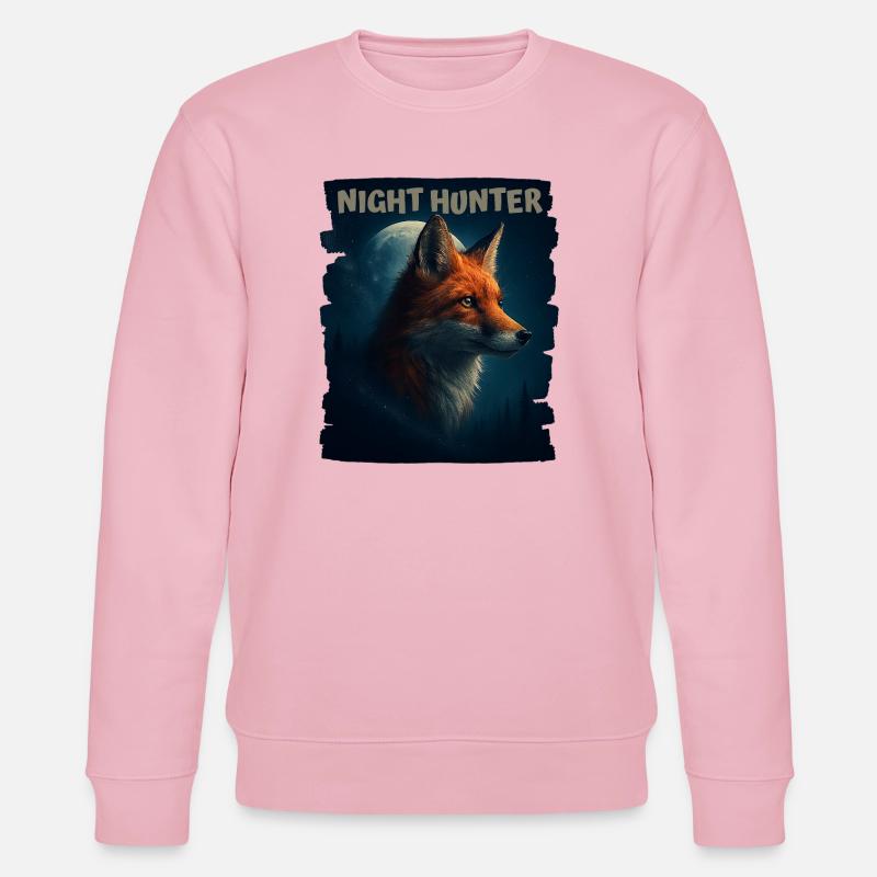Ræv i Natteskoven - Stanley/Stella økologisk unisex-sweatshirt CHANGER - lys rosa