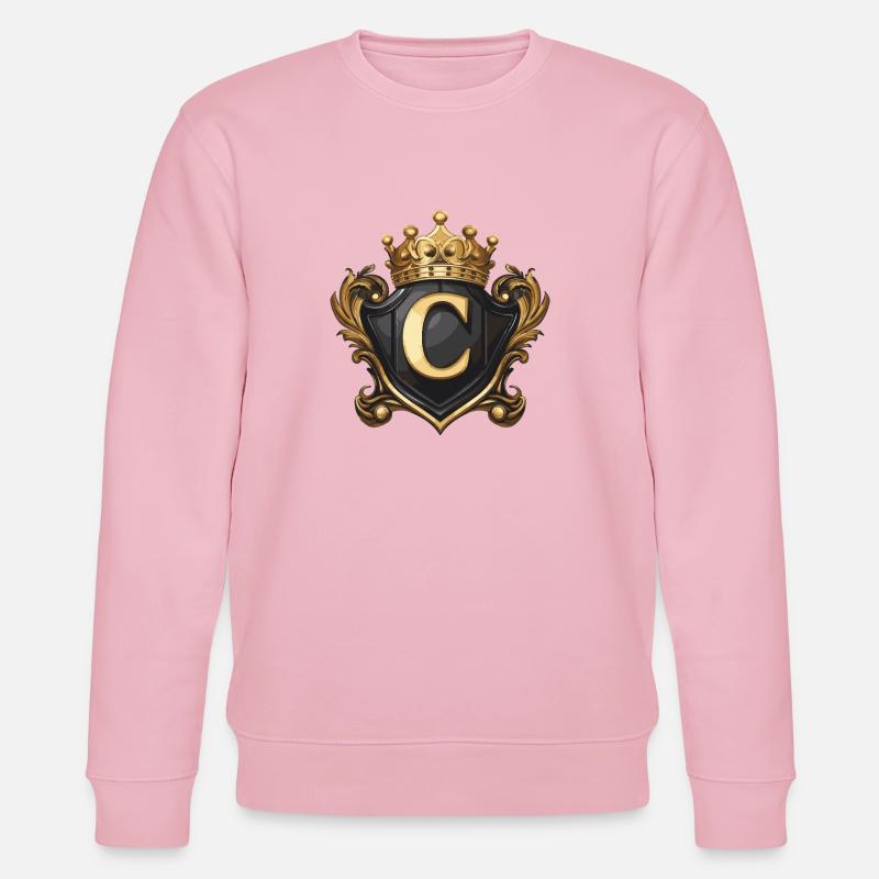 C Buchstabe Name Krone - Stanley/Stella Unisex Bio-Sweatshirt CHANGER  - Hellrosa