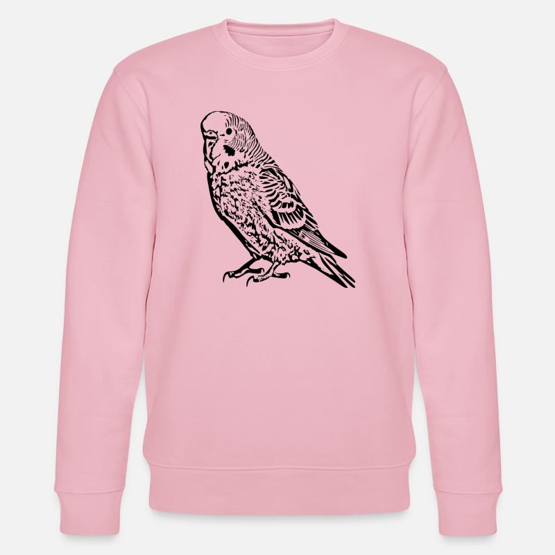 Perruche perruche noir - Sweat bio CHANGER Stanley/Stella Unisexe - rose pâle