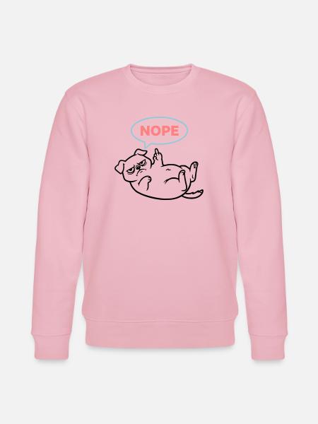 Mops Hund Comic Bunt Outline - Stanley/Stella Unisex Bio-Sweatshirt CHANGER - Hellrosa