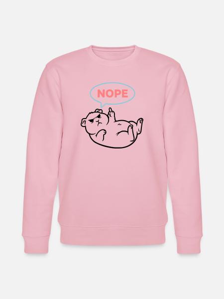 Meerschweinchen Nope Bunt Outline - Stanley/Stella Unisex Bio-Sweatshirt CHANGER  - Hellrosa