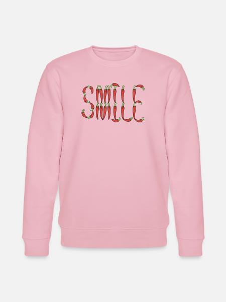 Chili smile typography - Stanley/Stella CHANGER Unisex Organic Sweatshirt - cotton pink