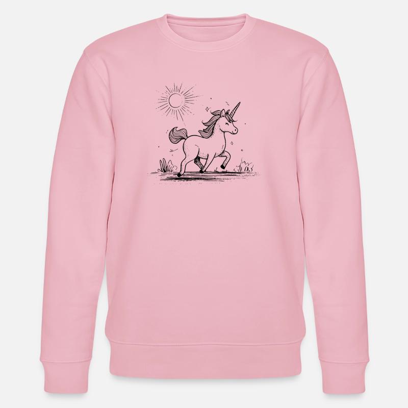Licorne au soleil - Sweat bio CHANGER Stanley/Stella Unisexe - rose pâle