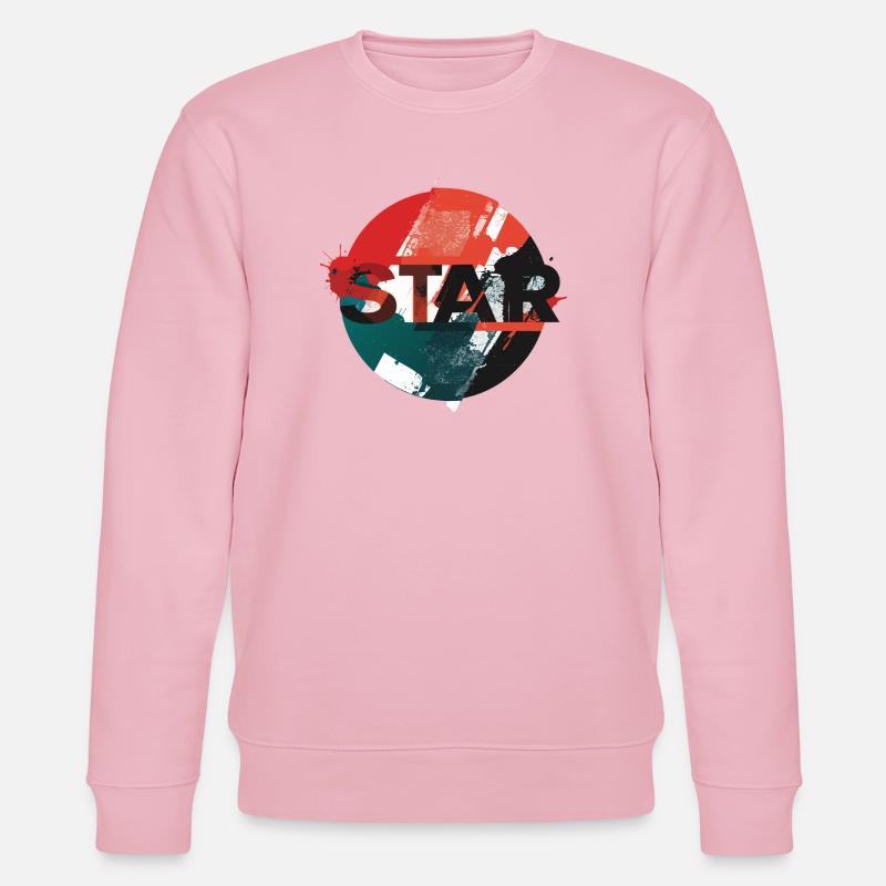 Star-Grunge Kreisdesign - Stanley/Stella Unisex Bio-Sweatshirt CHANGER  - Hellrosa