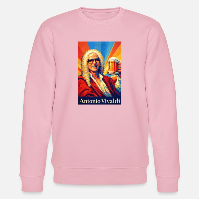 Vivaldi Bier Pop-Art - Stanley/Stella Unisex Bio-Sweatshirt CHANGER  - Hellrosa