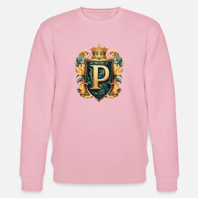 P Buchstabe Name Krone - Stanley/Stella Unisex Bio-Sweatshirt CHANGER - Hellrosa