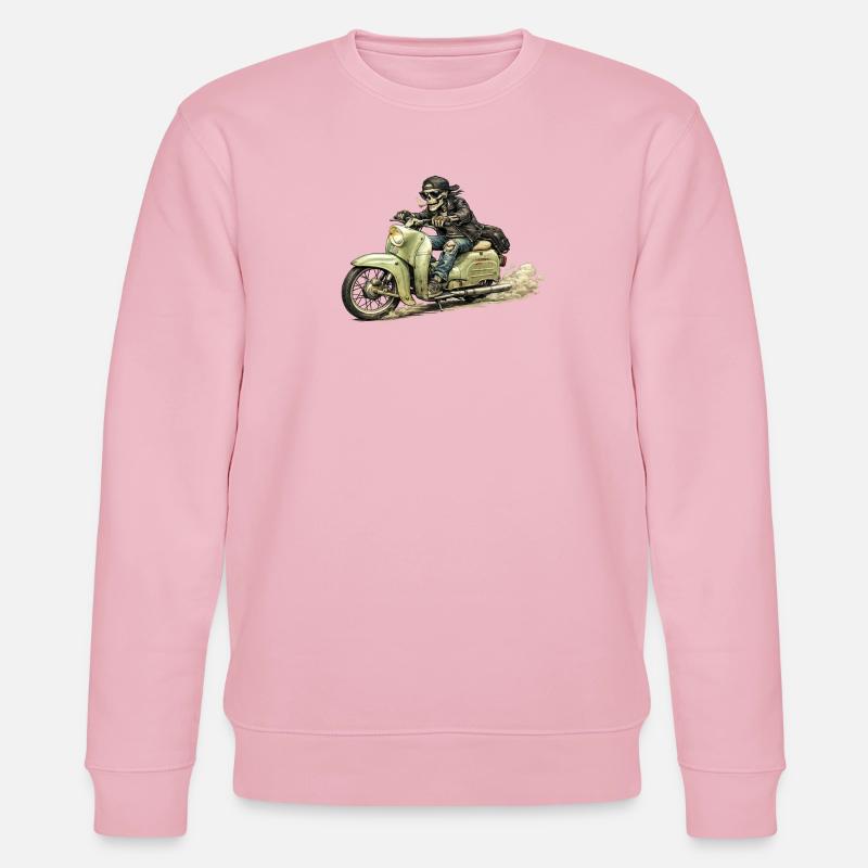 Schwalbe - Oldschool Biker IFA DDR - Stanley/Stella Unisex Bio-Sweatshirt CHANGER  - Hellrosa