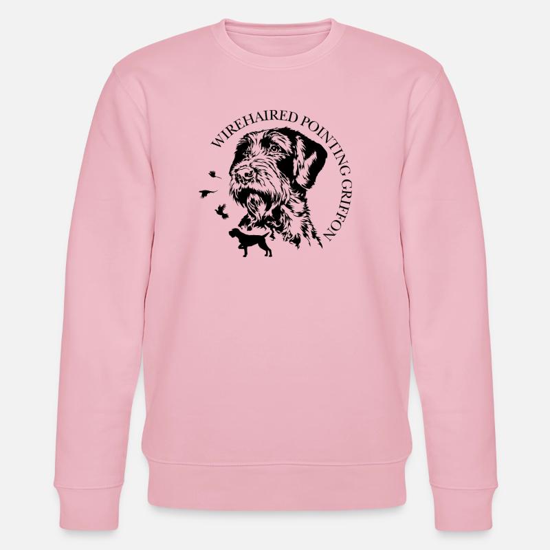 Wirehaired Pointing Griffon Jagdhunde Wilsigns  - Stanley/Stella Unisex Bio-Sweatshirt CHANGER  - Hellrosa