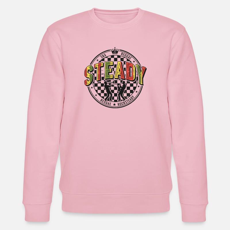Steady Ska Reggae Circle Logo - Stanley/Stella Unisex Bio-Sweatshirt CHANGER  - Hellrosa