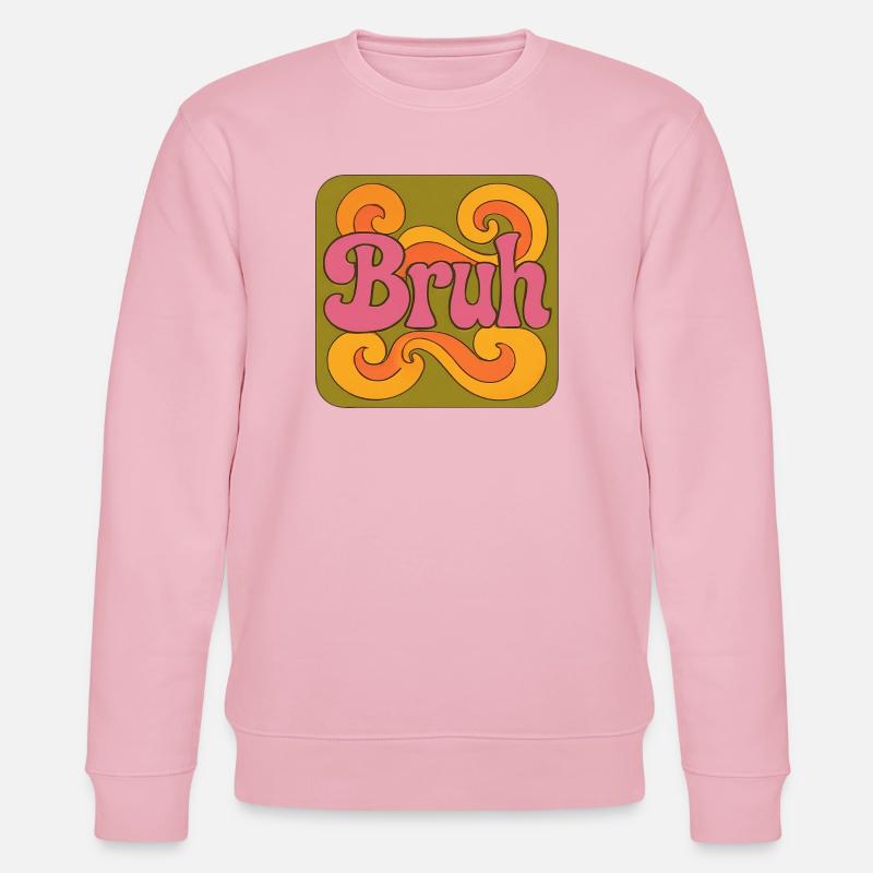 Bruh Psychedelic Swirl - Stanley/Stella Unisex Bio-Sweatshirt CHANGER  - Hellrosa