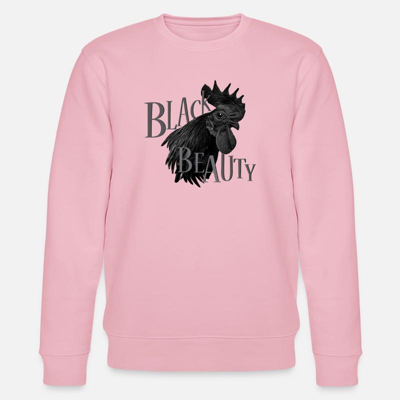 Ayam Cemani - Hühner Fans - Hahn - Gockel - Stanley/Stella Unisex Bio-Sweatshirt CHANGER - Hellrosa