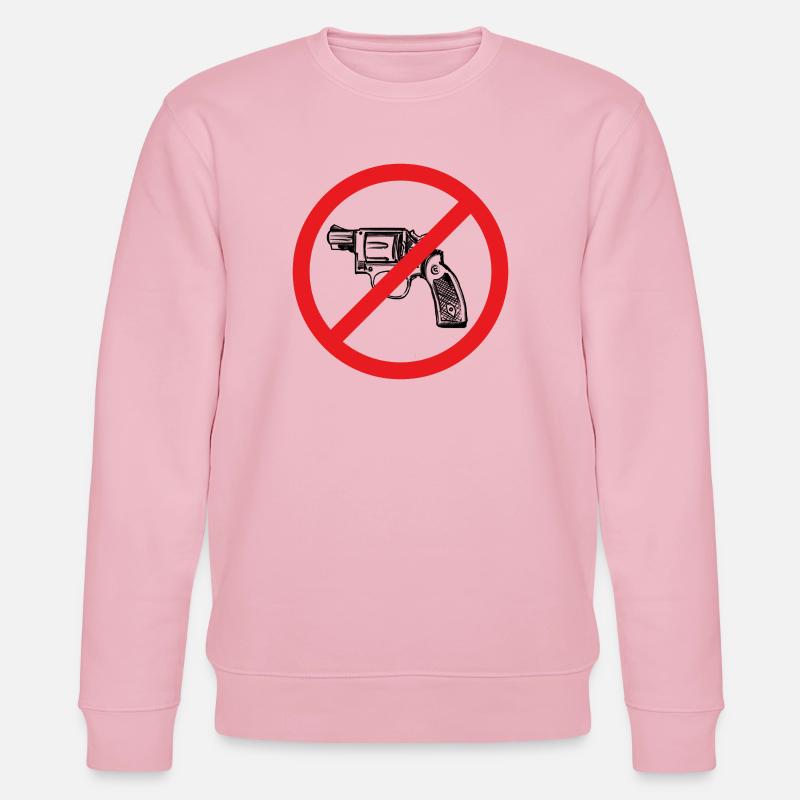 Waffenverbot Friedenszeichen - Illustration - Stanley/Stella Unisex Bio-Sweatshirt CHANGER  - Hellrosa