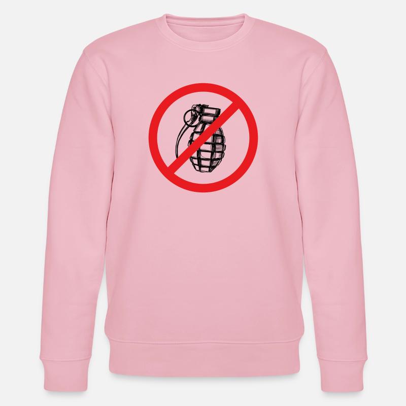 Granate Verboten! Frieden! - Illustration - Stanley/Stella Unisex Bio-Sweatshirt CHANGER  - Hellrosa