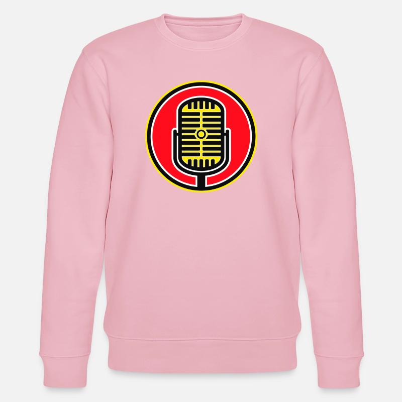 Retro-Mikrofonabzeichen - Stanley/Stella Unisex Bio-Sweatshirt CHANGER  - Hellrosa