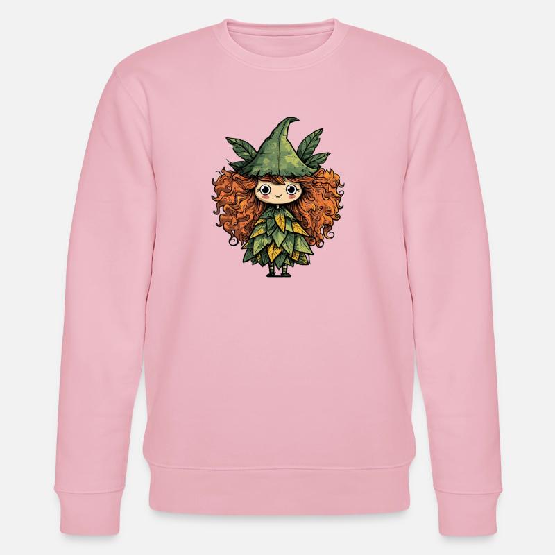 Waldfee Blattkleid - Stanley/Stella Unisex Bio-Sweatshirt CHANGER  - Hellrosa
