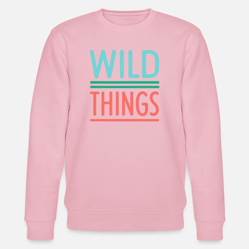 Wild Things Pastel Retro - Stanley/Stella Unisex Bio-Sweatshirt CHANGER  - Hellrosa